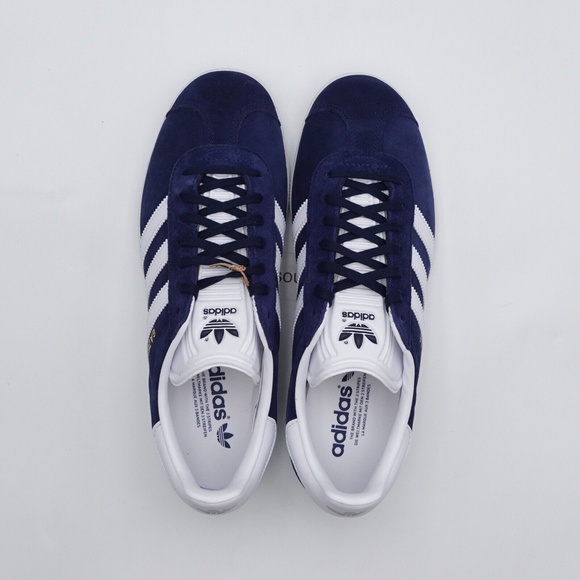 NEW adidas Originals Gazelle Sneakers BB5478 Collegiate Navy/White - Picture 5 of 8